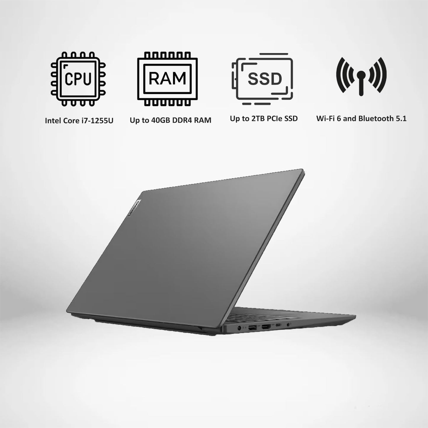 V15 Gen 3 Business Laptop, 15.6" FHD Display, Intel Core I7-1255U, 40GB RAM, 2TB SSD, Wi-Fi 6, Bluetooth, HDMI, RJ-45, Webcam, Windows 11 Pro, Grey