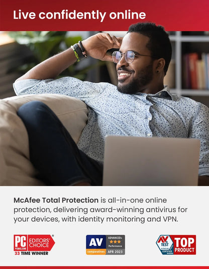 ® Total Protection Antivirus & Internet Security Software for 5 Devices (Windows®/Mac®/Android/Ios/Chromeos), 1-Year Subscription, [Digital Download]