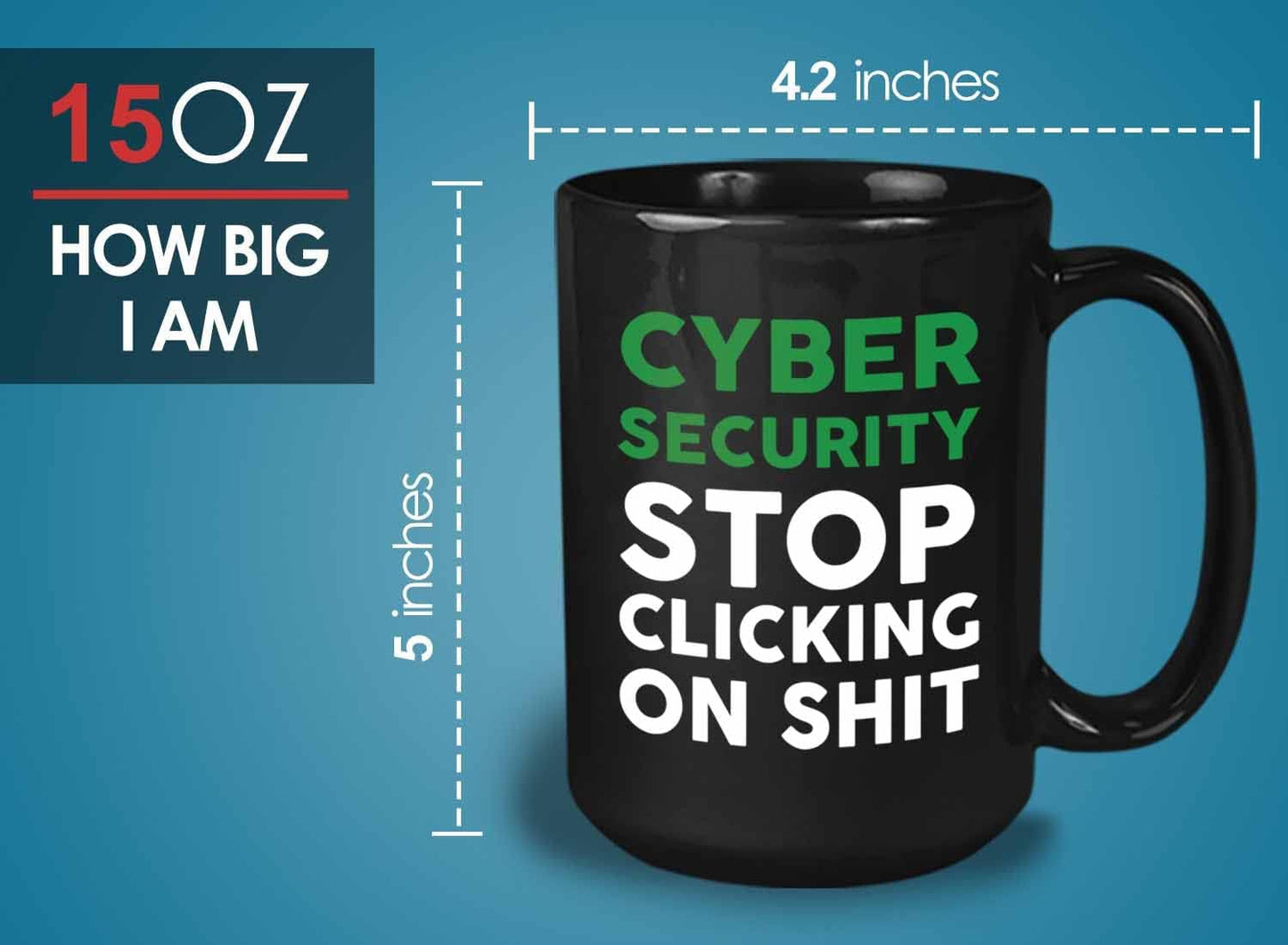 Programmer Mug Black 15Oz - Cyber Security Stop Clicking - Tech Progammer Computer Engineer Coding Mechanical Electrical