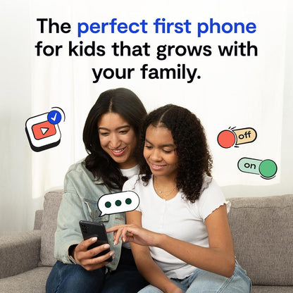 Phone - Safest Phone for Kids & Teens - Monitor Texts, Social Media, and More - Tamper Proof Parental Controls - GPS Tracking - Unlimited Talk/Text - Control Phone from Parent Dashboard