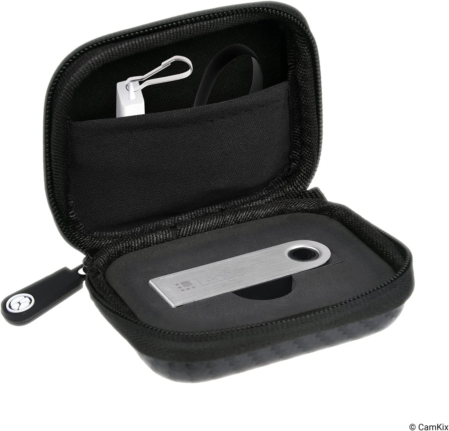 Case and USB Keychain Bundle for Trezor or Ledger Nano S