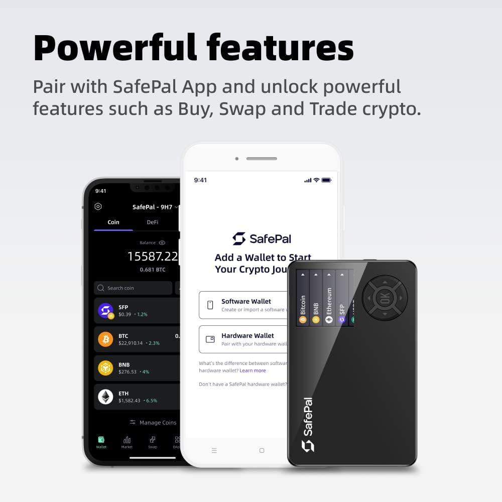 S1, Cryptocurrency Hardware Wallet, Wireless Cold Storage for Bitcoin, Ethereum and More Tokens, Internet Isolated & 100% Offline, Securely Stores Private Keys, Seeds & Crypto Assets