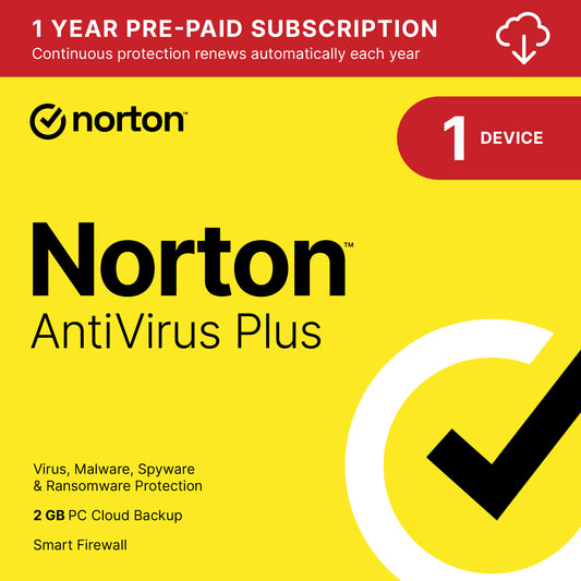 Antivirus Plus, 1 Device, 1 Year with Auto Renewal, Pc/Mac Download