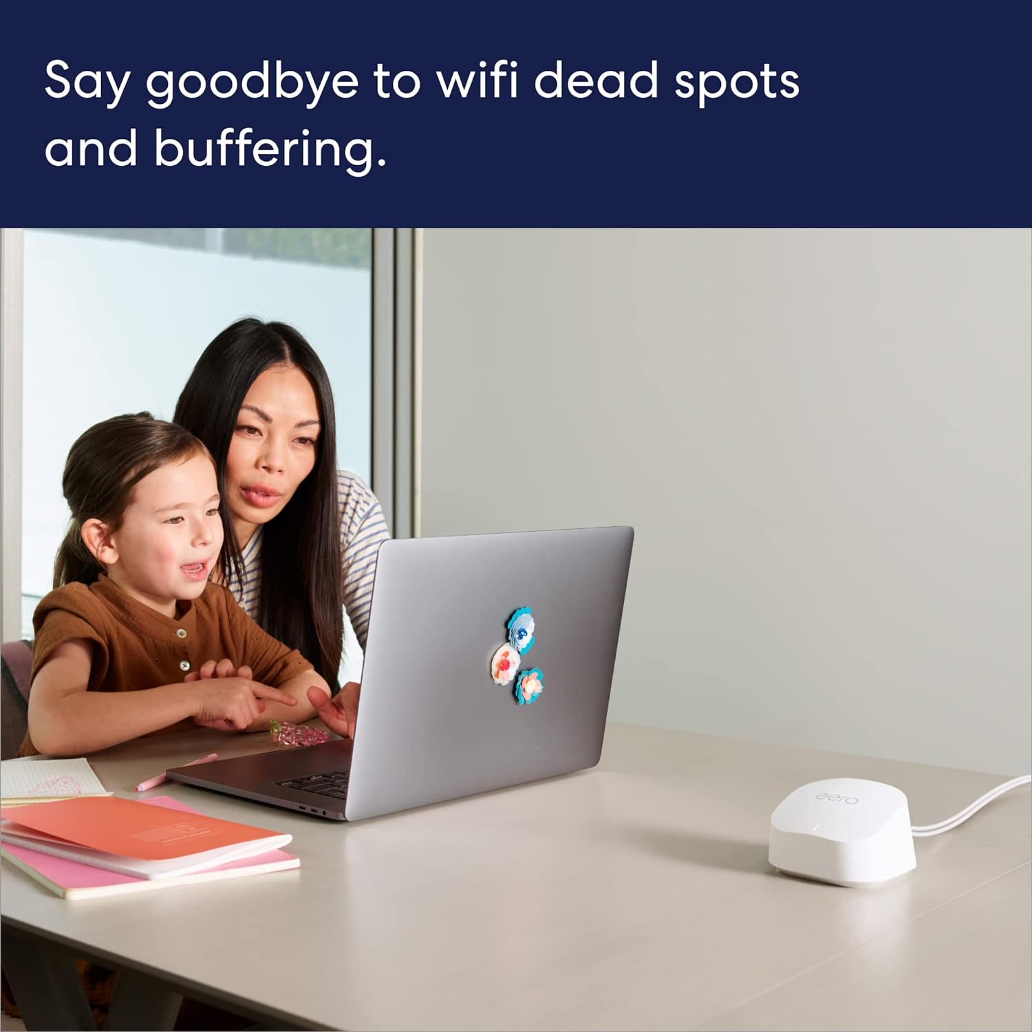 Amazon  6+ Mesh Wi-Fi Router | 1.0 Gbps Ethernet | Coverage up to 4,500 Sq. Ft. | Connect 75+ Devices | 3-Pack | 2022 Release