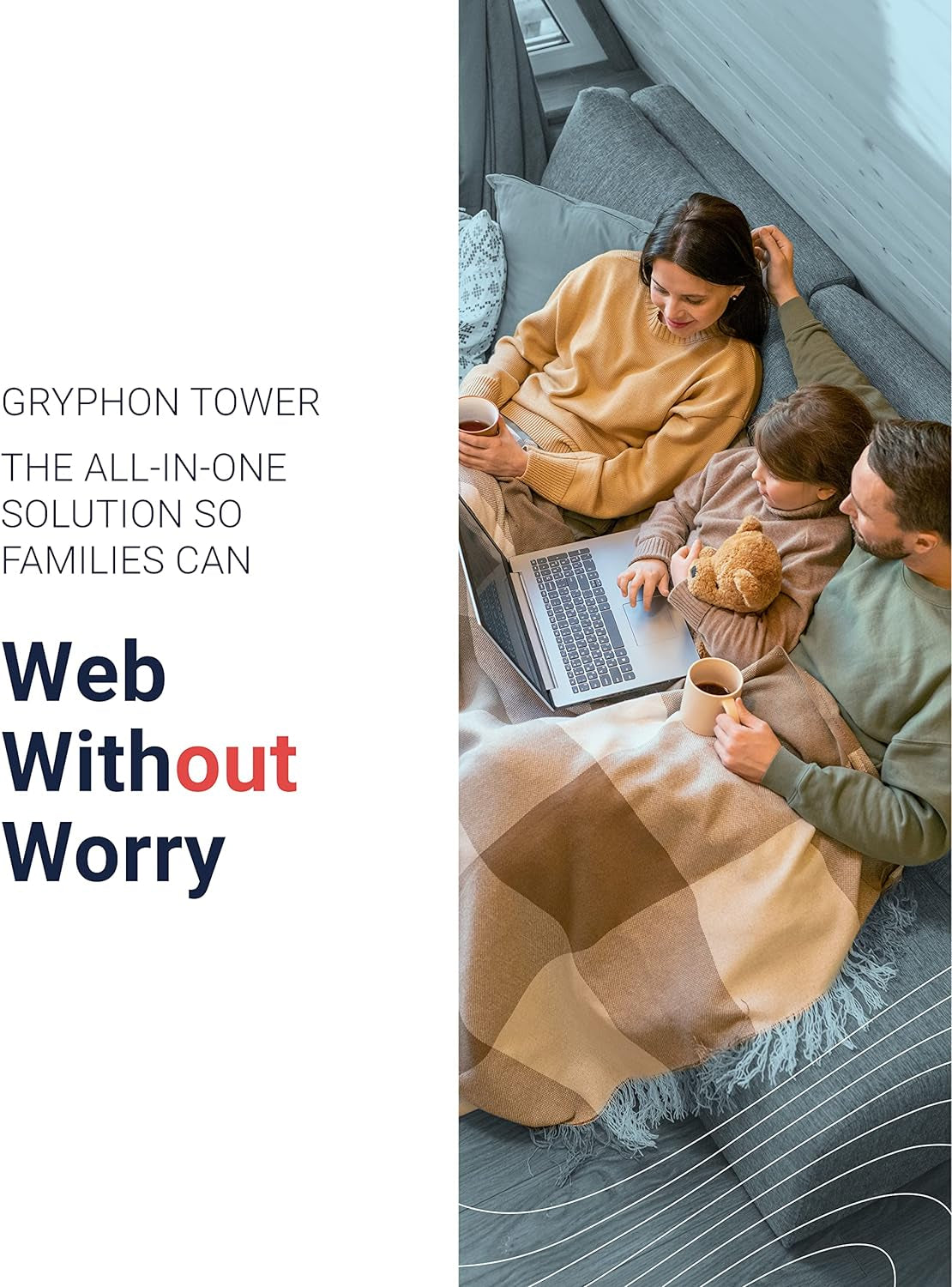 Tower Super-Fast Mesh Wifi Router – Advanced Firewall Security, Parental Controls, and Content Filters – Tri-Band 3 Gbps, 3000 Sq. Ft. Full Home Coverage per Mesh Router